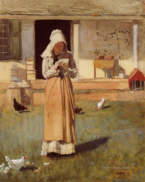 El pollo enfermo Pintor del realismo Winslow Homer Pinturas al óleo